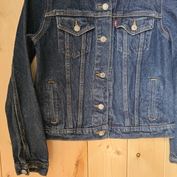 Levi Strauss Denim Trucker Jean Jacket Womens Medium - Picture 3 of 12